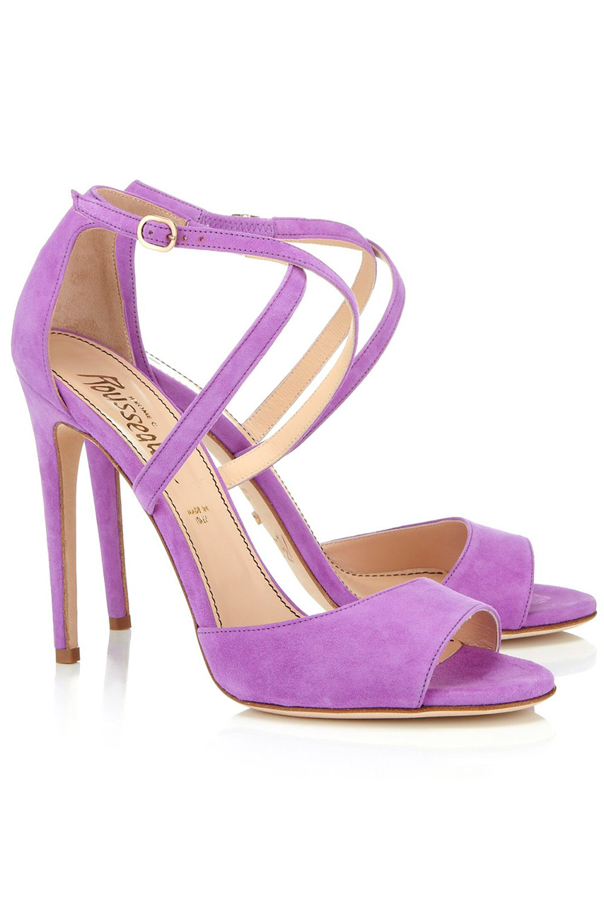 Jerome C. Rousseau Lilac Suede Popp Stilettos