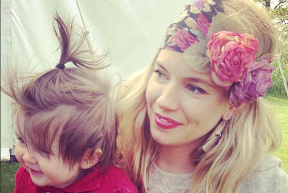 Sienna Miller and baby Marlowe