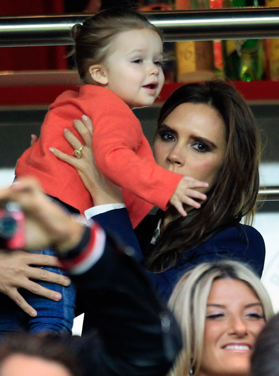 Victoria Beckham and Harper Beckham 