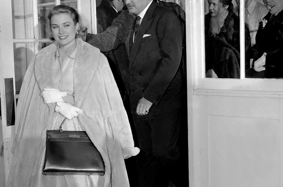 Grace Kelly with her namesake Hermes bag