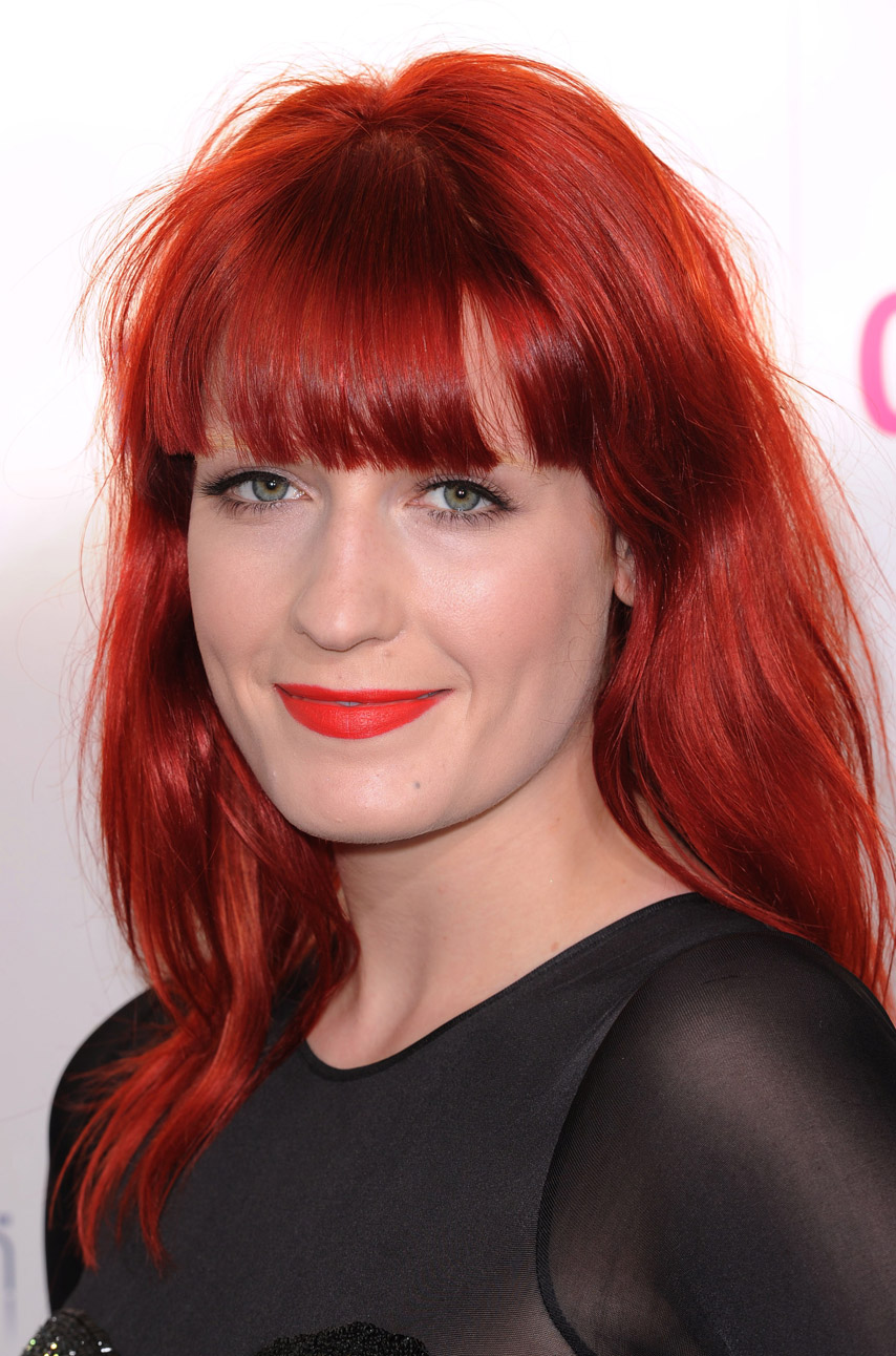 Florence Welch with red hair