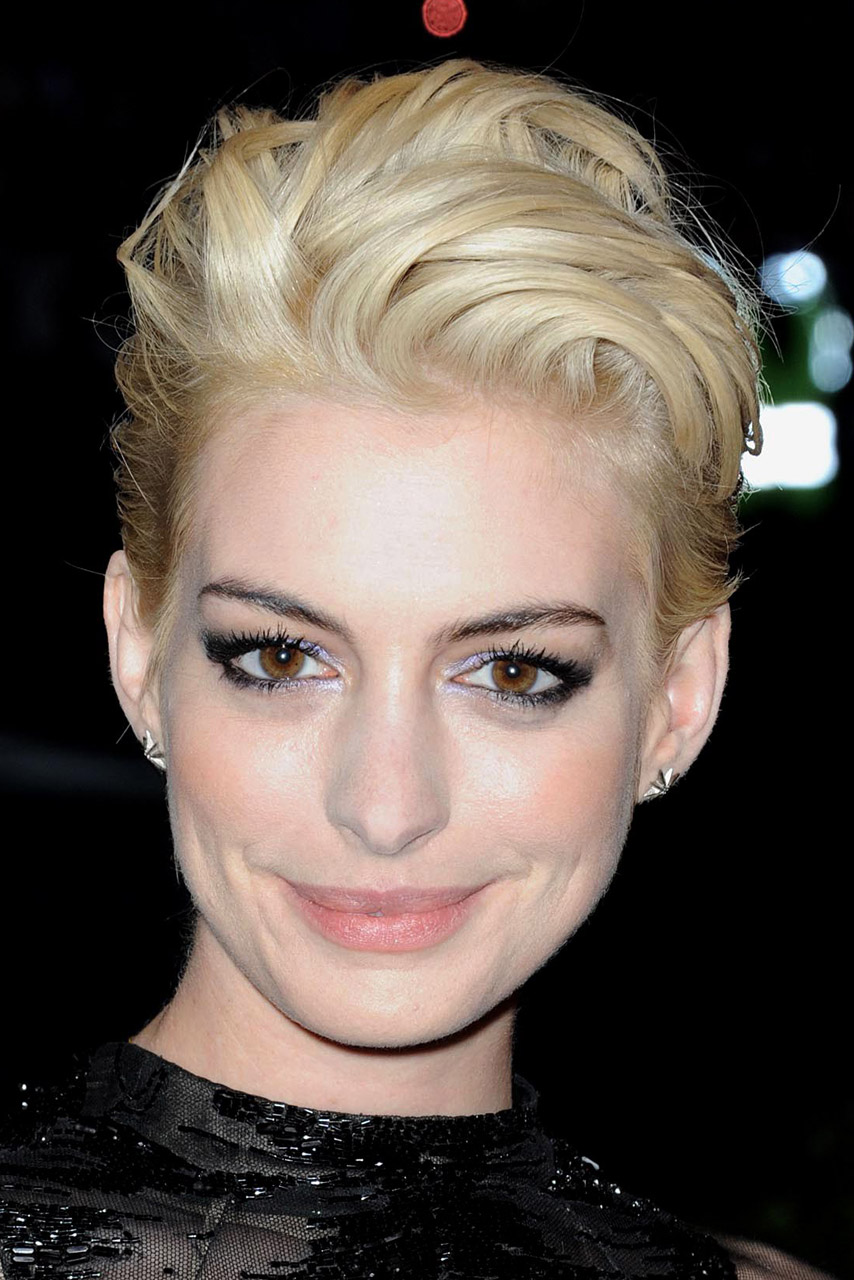 Anne Hathaway with short hair