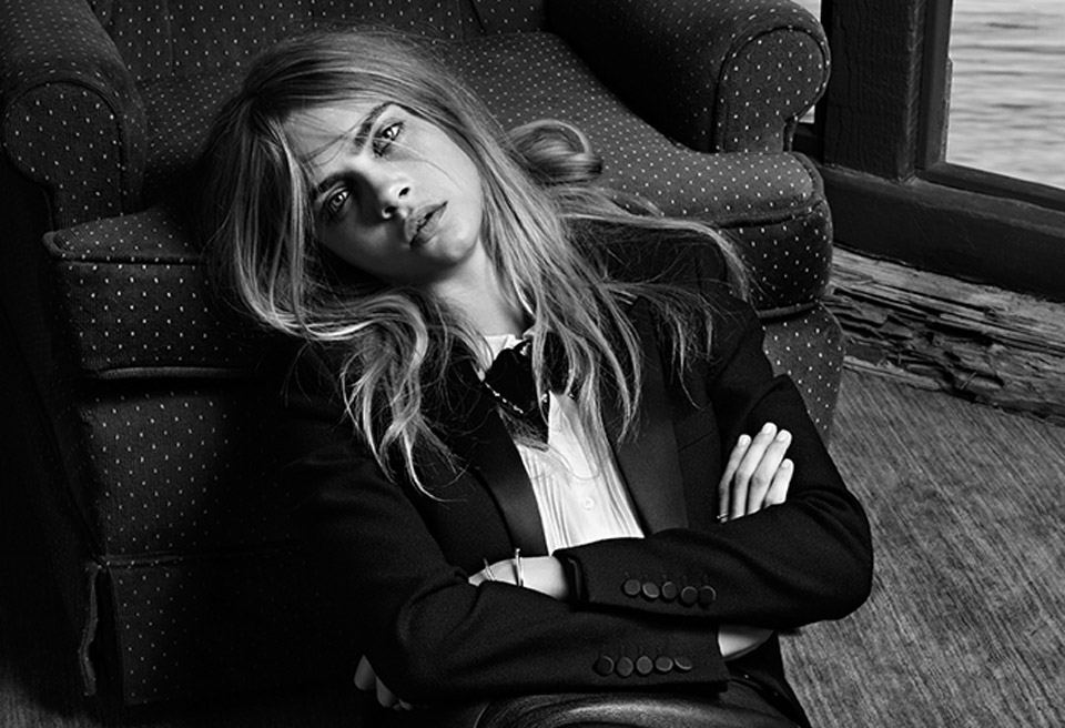 Cara Delevingne for Saint Laurent autumn/winter 2013