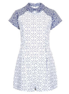 Topshop Floral Cutout Playsuit