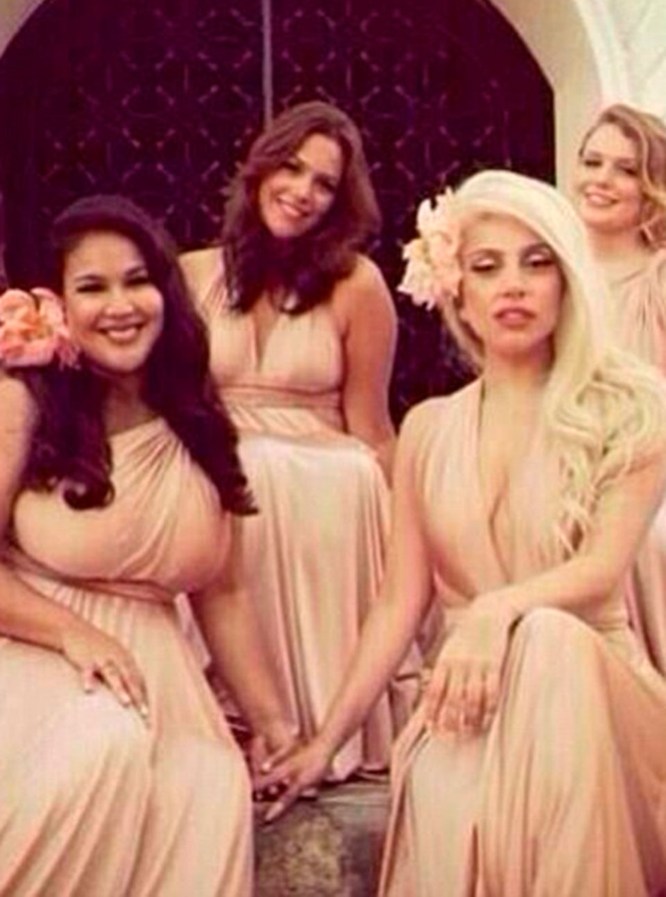 Lady Gaga at a friend's wedding in Mexico