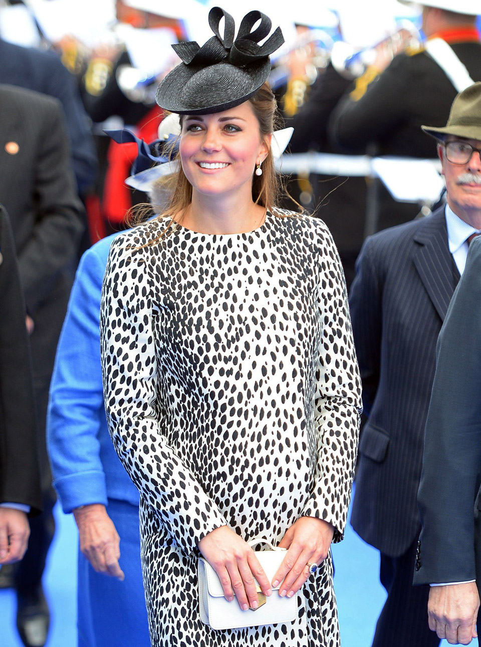 Kate Middleton and baby bump at cruise liner naming ceremony
