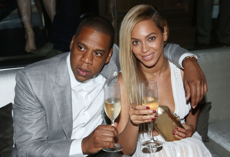 Jay-Z and Beyonce at the 10th anniversary party of the 40/40 club