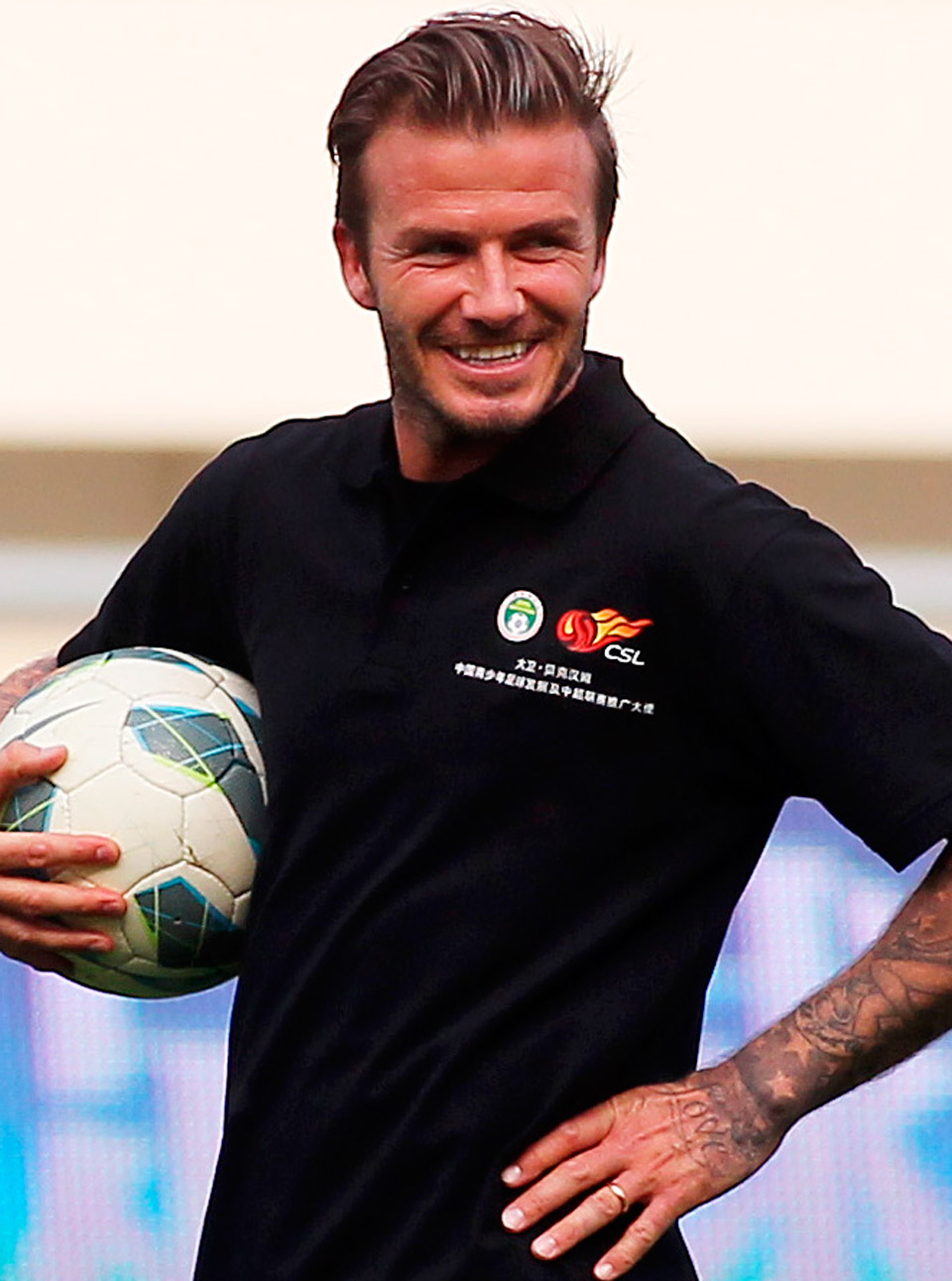 David Beckham plays football in China