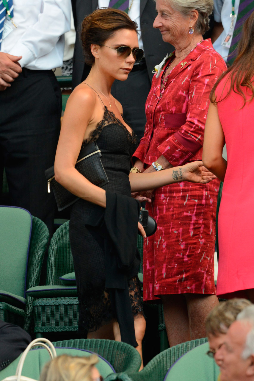 Victoria Beckham at the Wimbledon men"s final Victoria Beckham at the Wimbledon men"s final