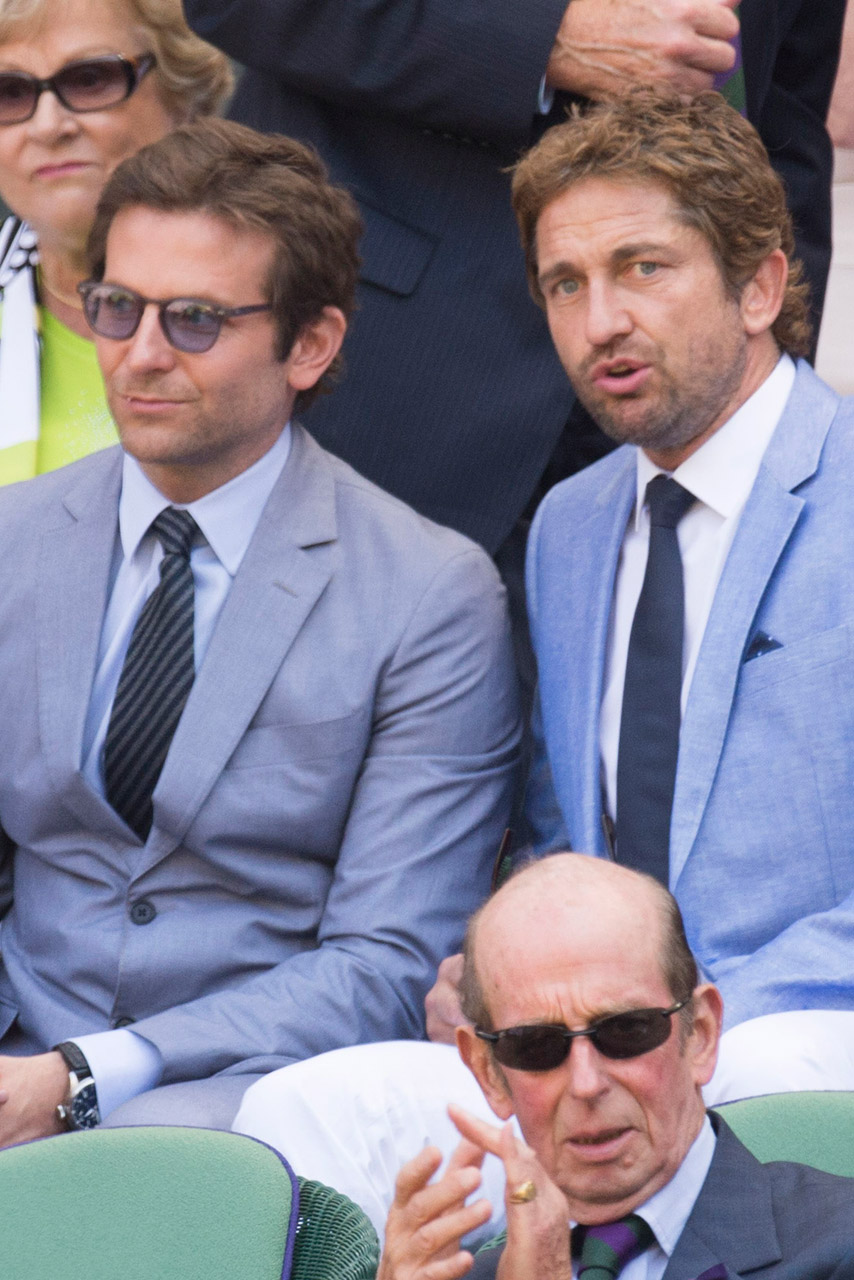 Bradley Cooper and Gerard Butler at Wimbledon 2013 Bradley Cooper and Gerard Butler at Wimbledon 2013