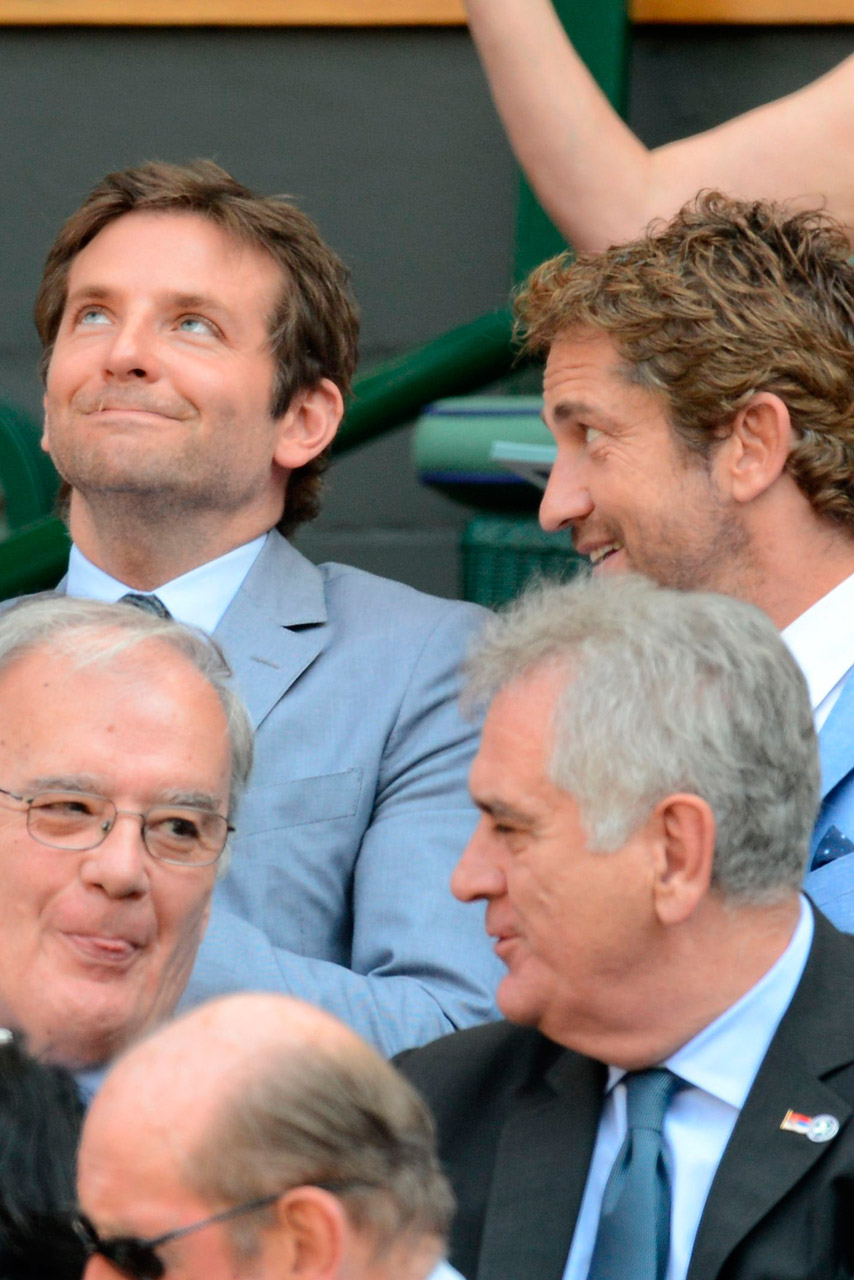 Bradley Cooper and Gerard Butler at Wimbledon 2013 Bradley Cooper and Gerard Butler at Wimbledon 2013