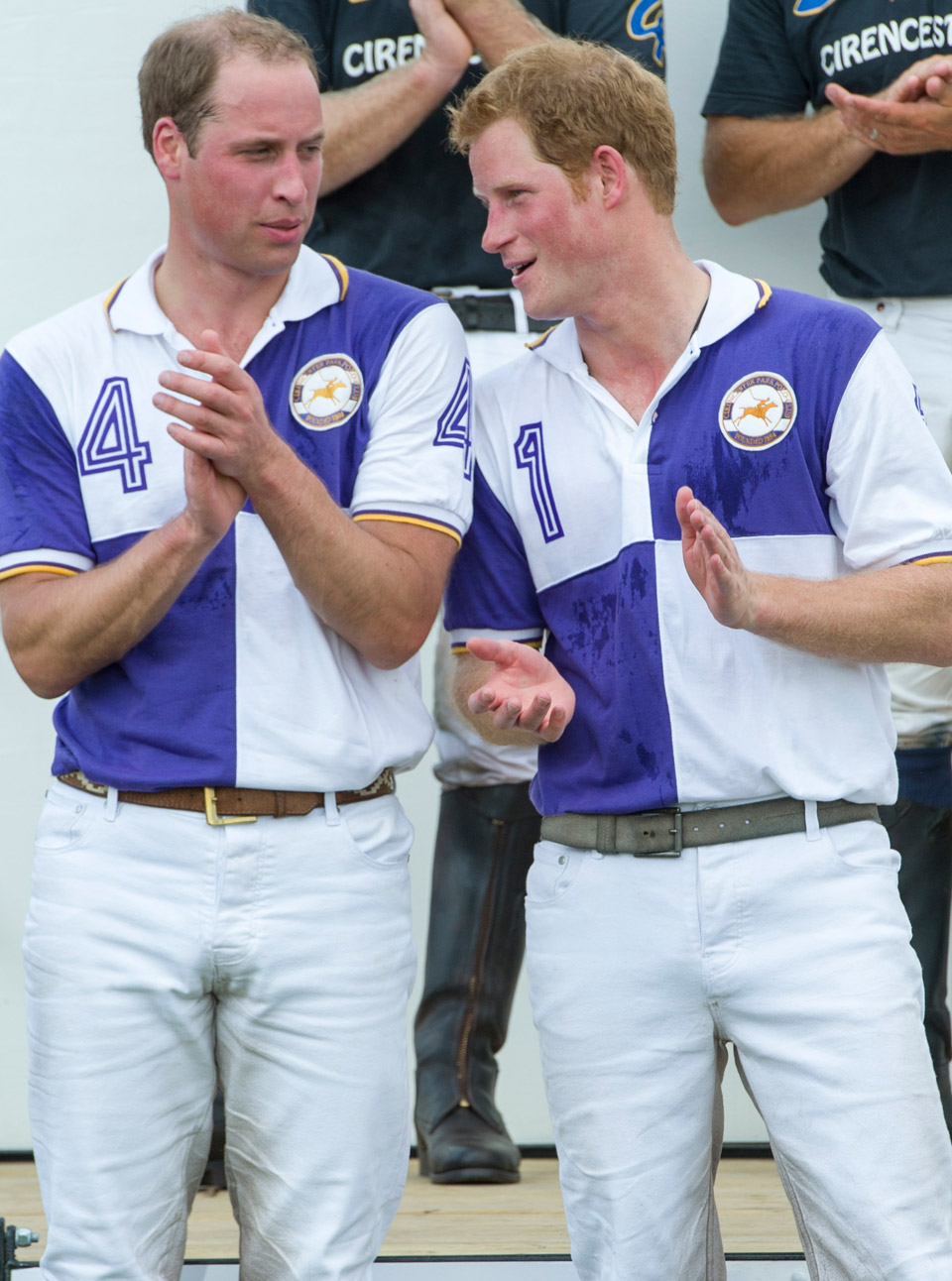 Prince William and Prince Harry play polo as   Kate Middleton awaits her due date