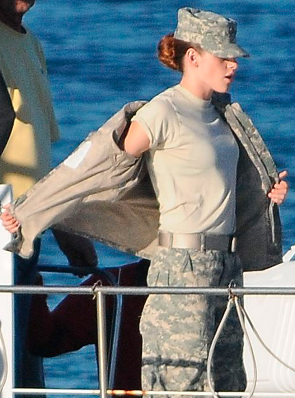 Kristen Stewart on the set of Camp X-Ray in LA