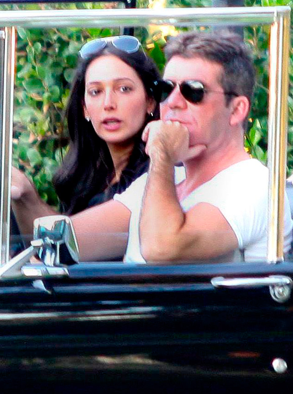 Simon Cowell and Lauren Silverman drive around   LA in 2012