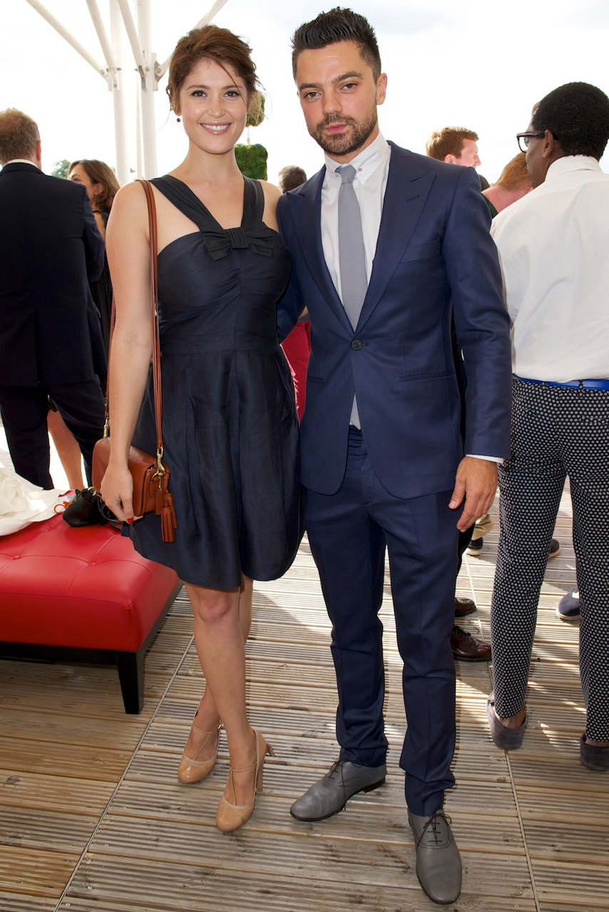 Gemma Arterton and Dominic Cooper   at the Audi Polo Challenge in Ascot