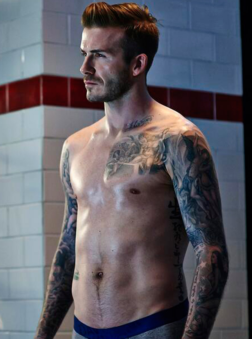 David Beckham strips off for new H&M Bodywear   ads