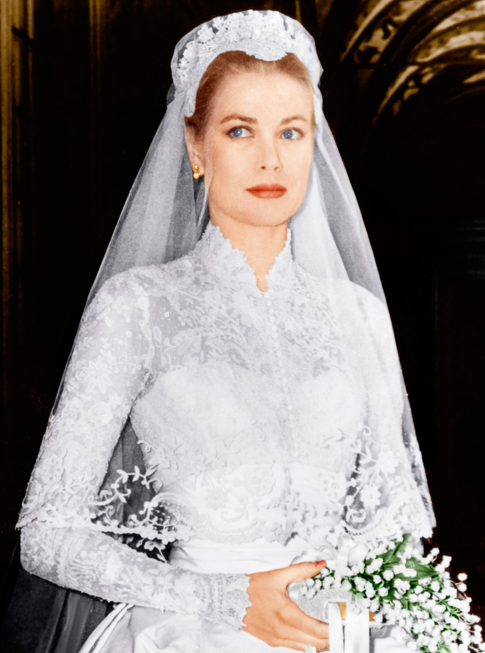 Grace Kelly on her wedding day
