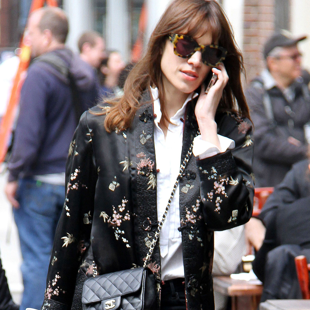 Celebrity street style - Alexa Chung wearing   casual clothing