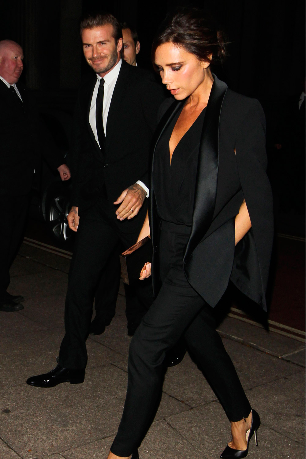 Victoria Beckham and David Beckham at the British Fashion Council party