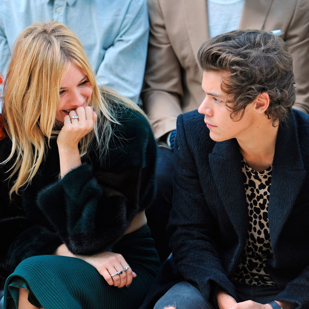 Sienna Miller and Harry Styles at London   Fashion Week 2013