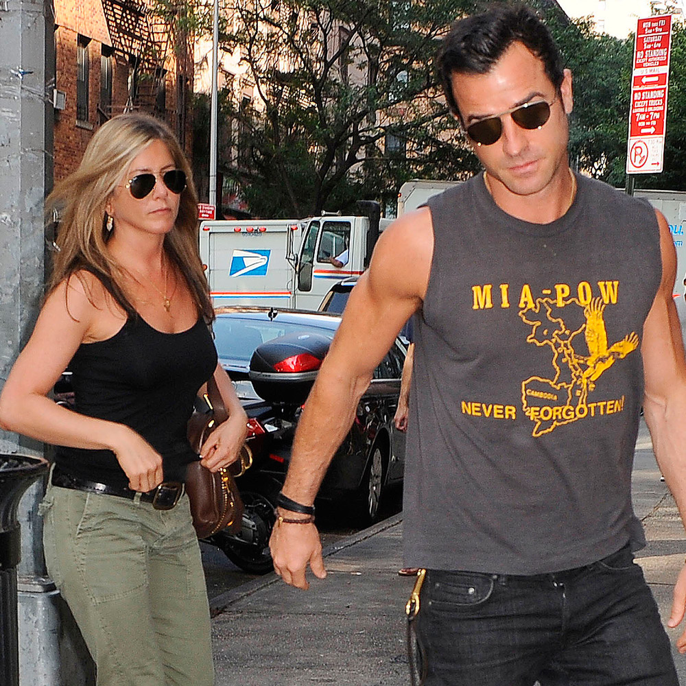 Jennifer Aniston and Justin Theroux out and   about