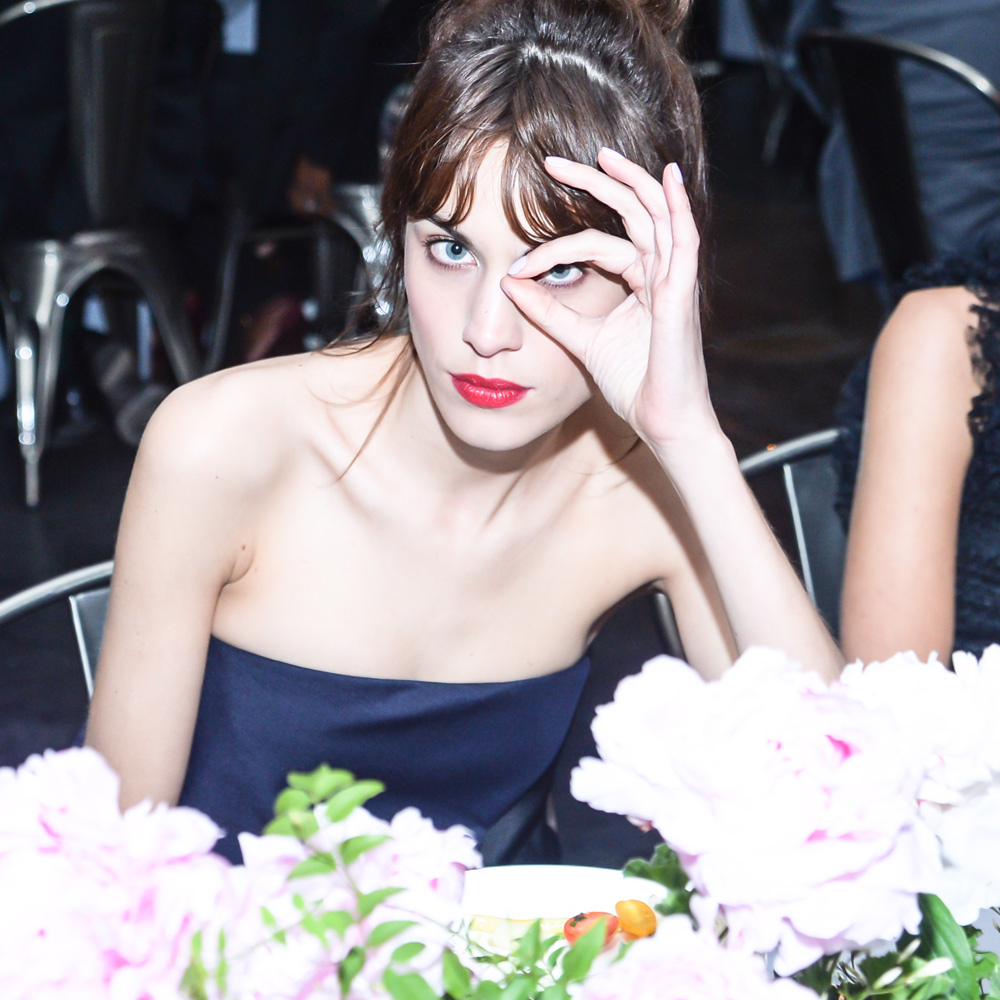 Alexa Chung with a fringe hairstyle