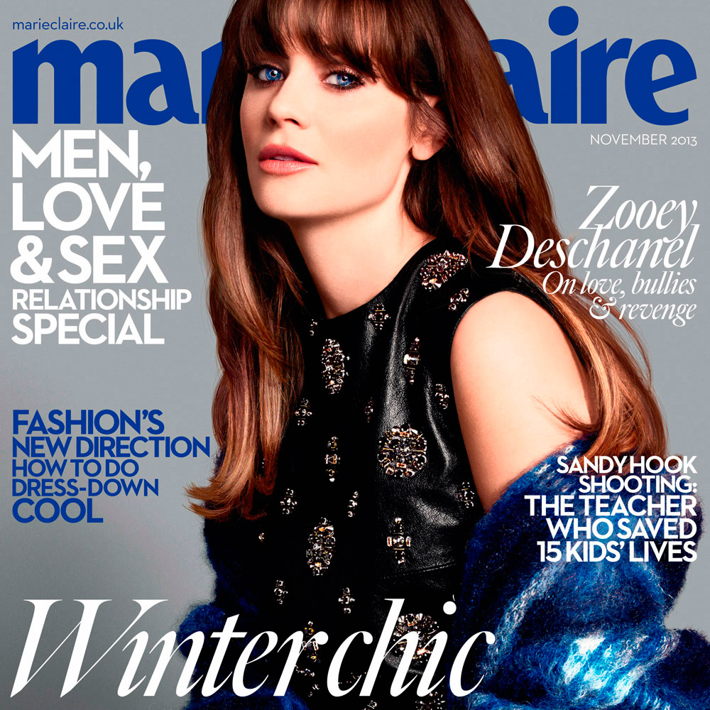 Zooey Deschanel for Marie Claire's November Issue