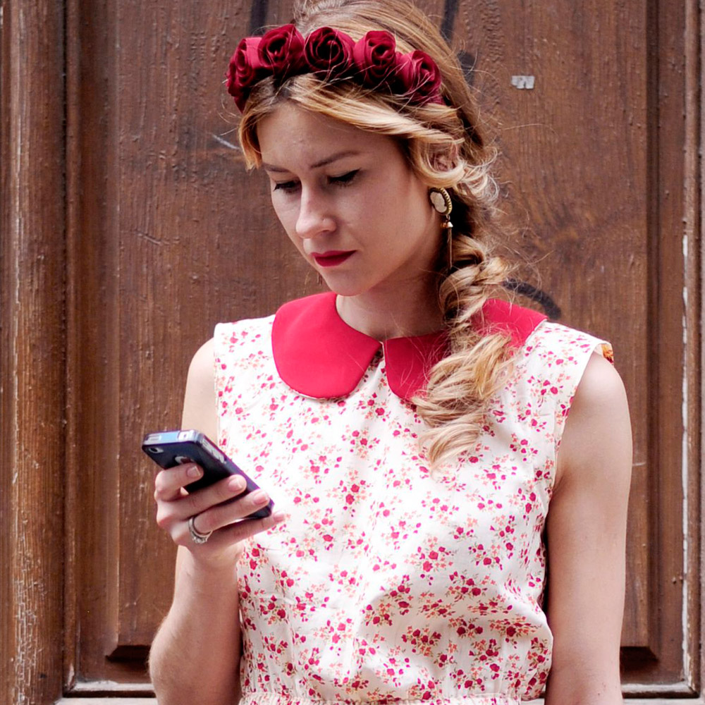 Woman on a phone - Are you a technology addict?