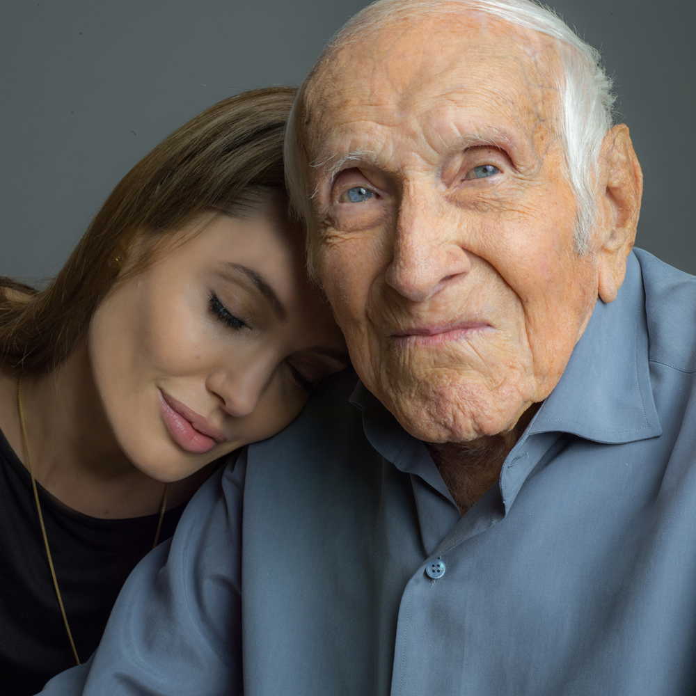 Angelina Jolie and Louis Zamperini 