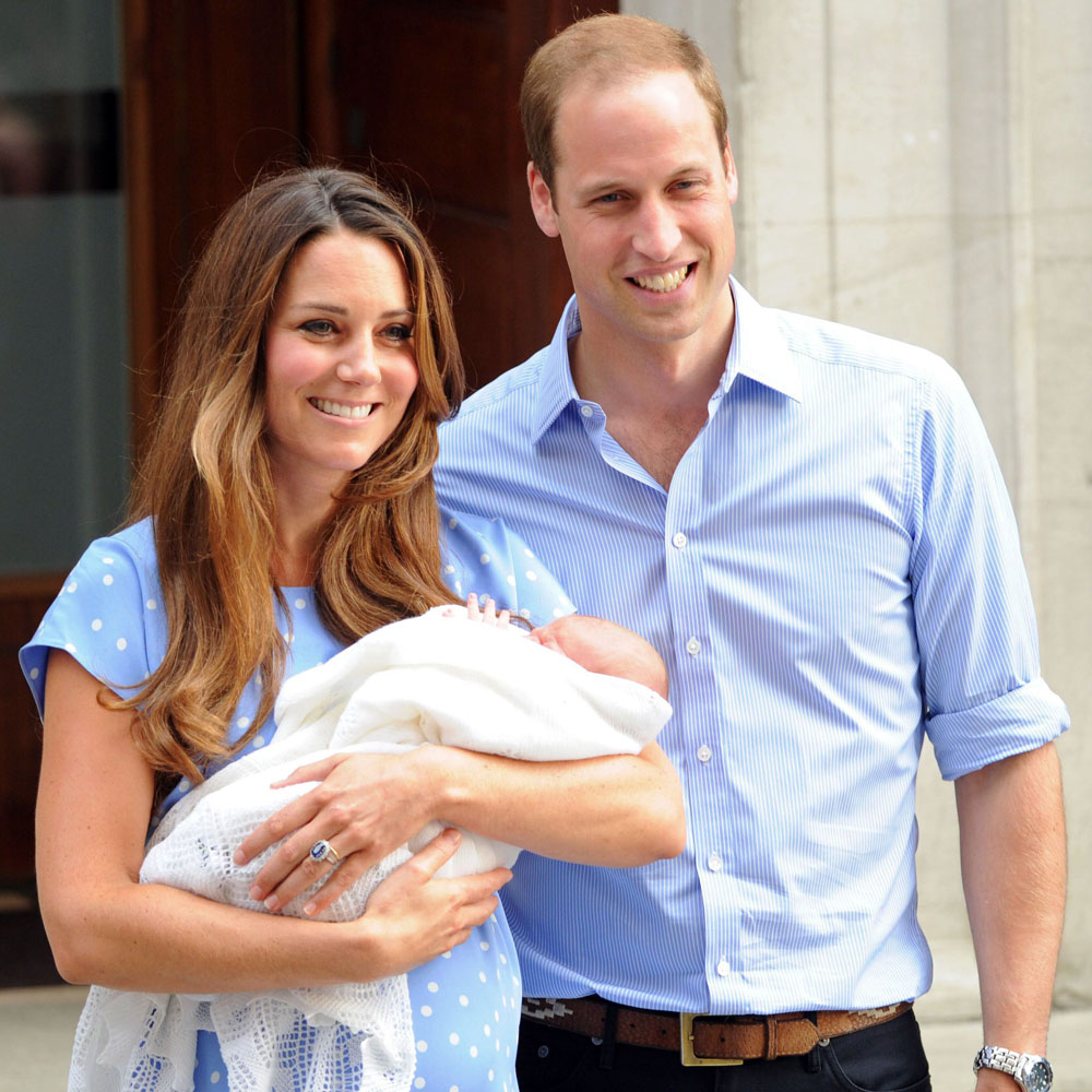 Kate Middleton and Prince William with Prince George