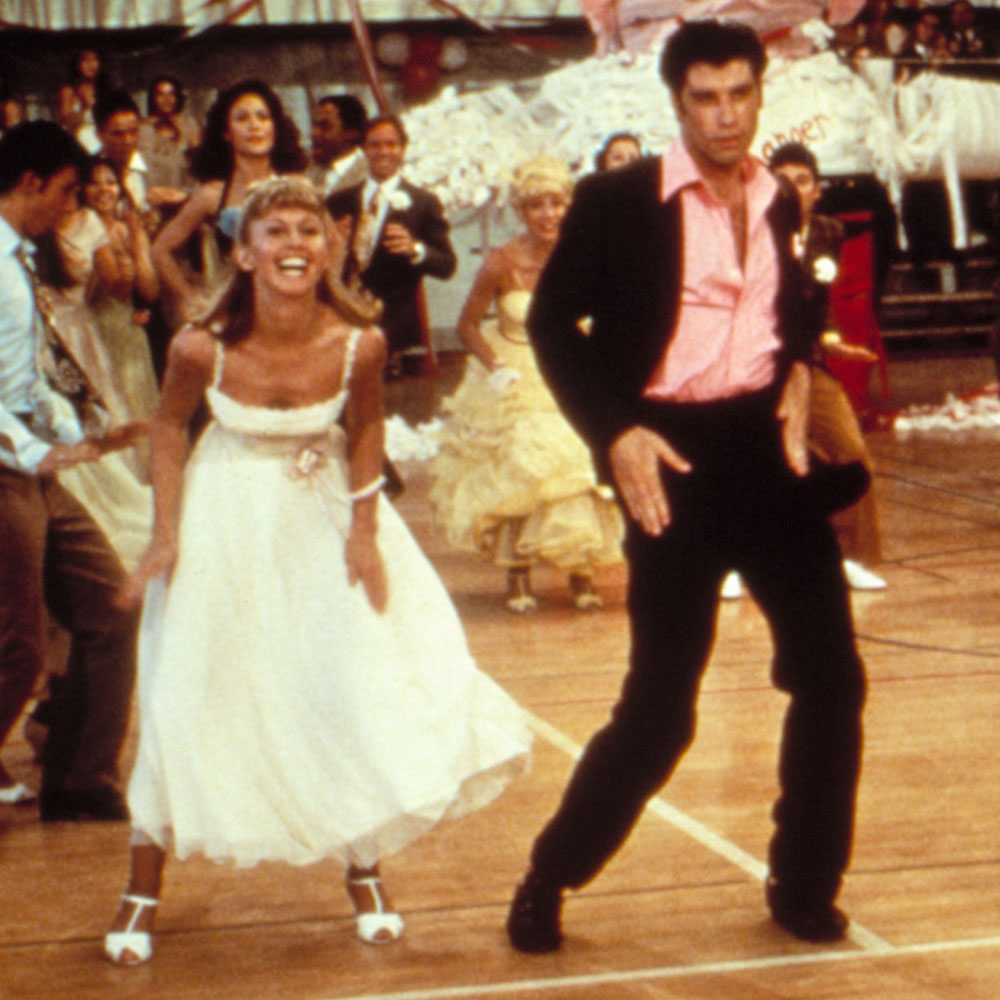 Olivia Newton-John and John Travolta