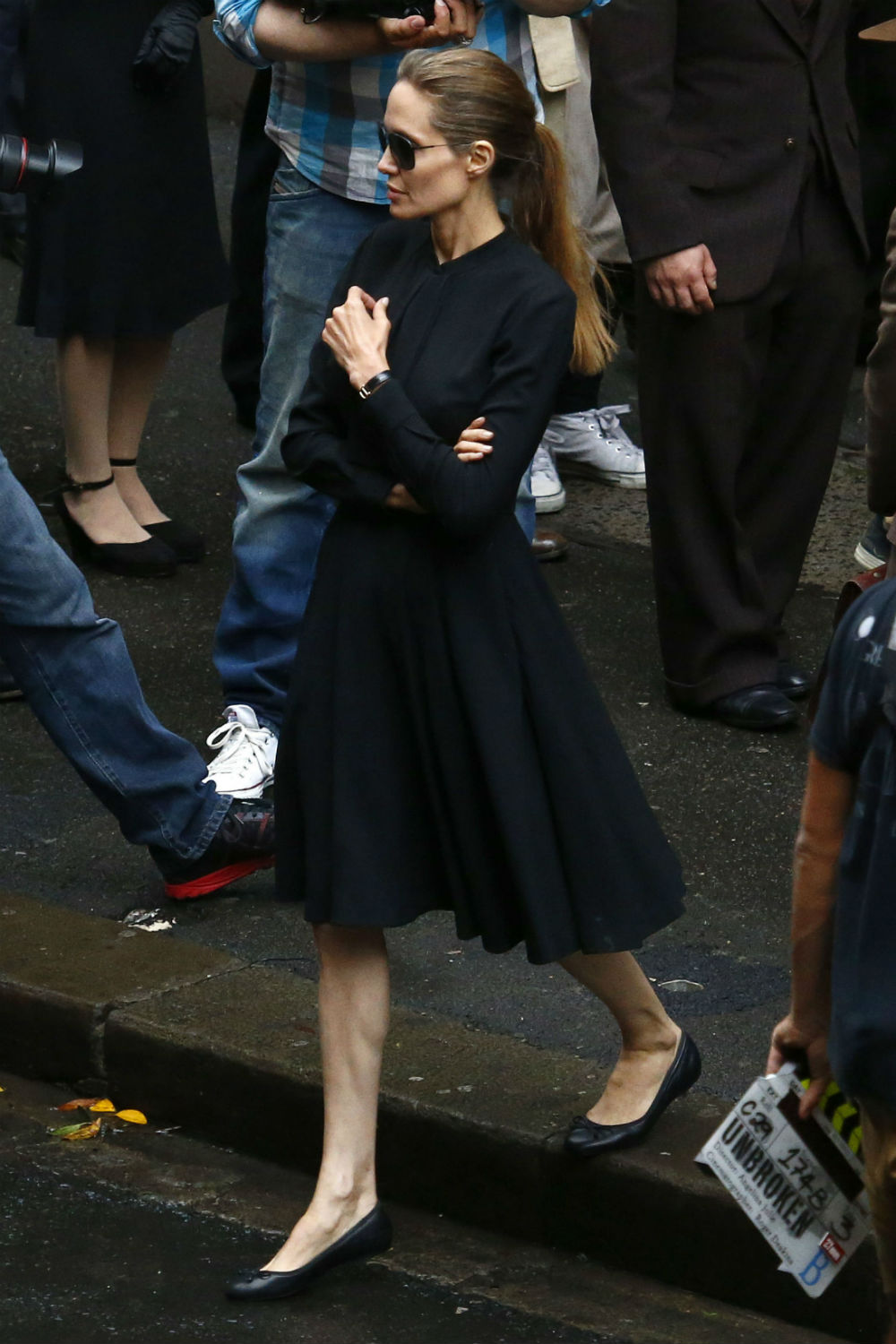 Angelina Jolie cuts a powerful figure on set for Unbroken Angelina Jolie cuts a powerful figure on set for Unbroken