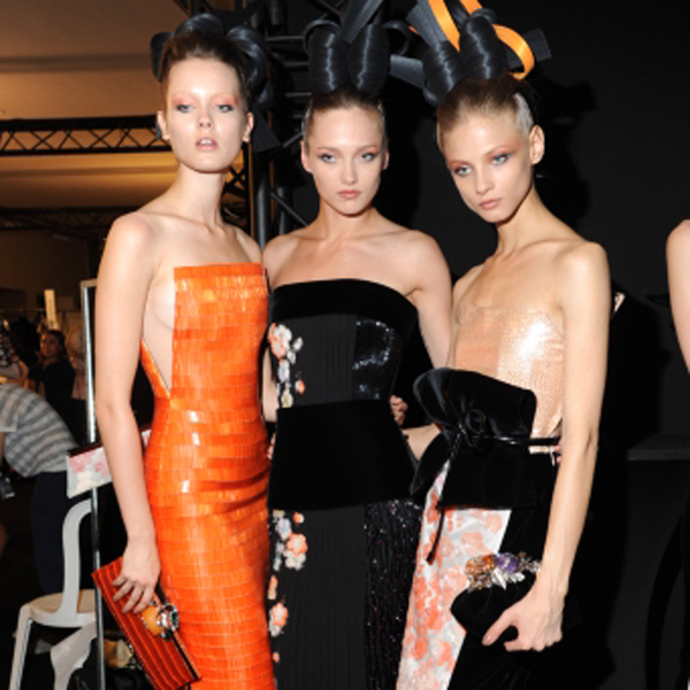 Models at the Armnai Prive AW11 Couture
