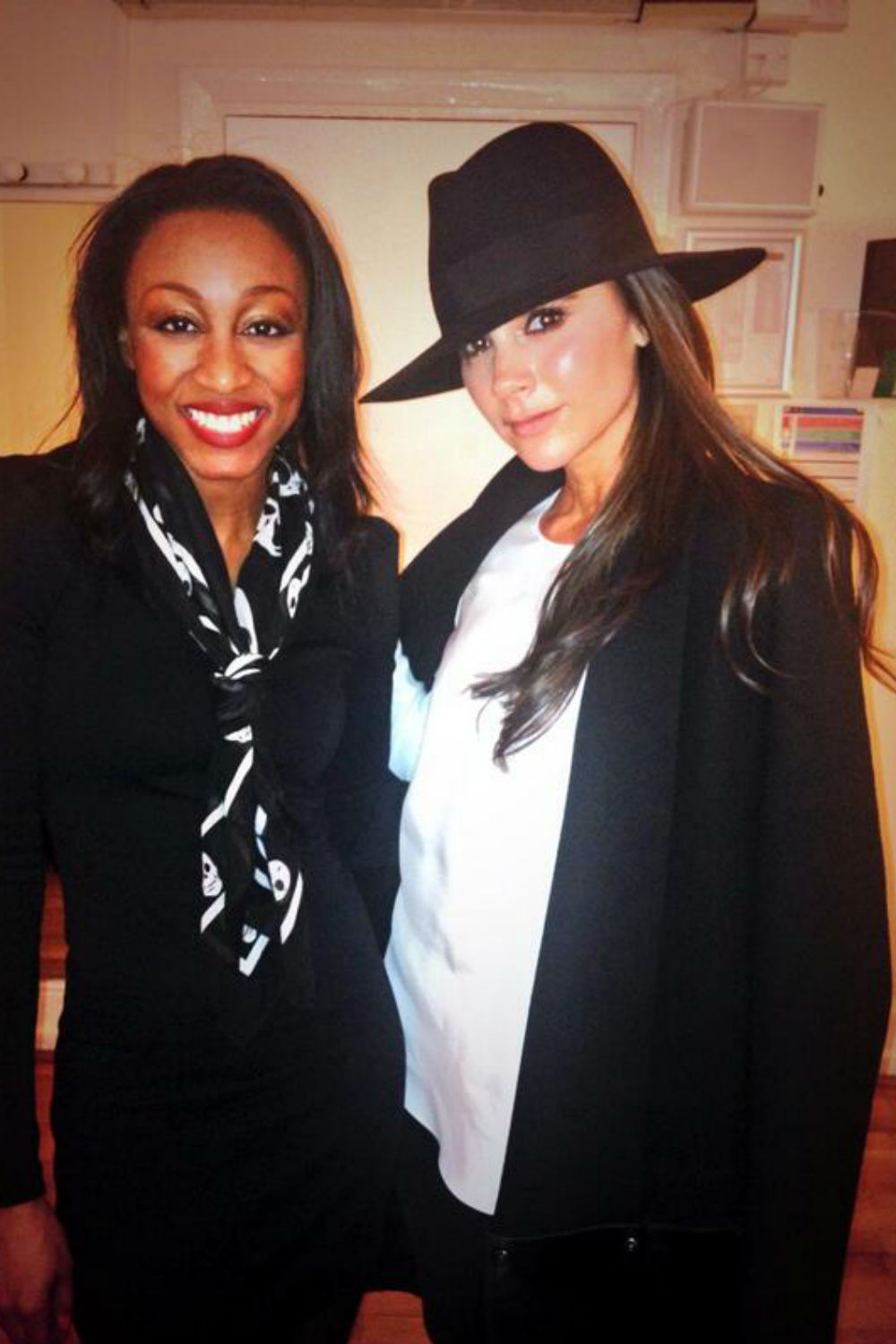 Victoria Beckham surprises Beverley Knight backstage at The Bodyguard Victoria Beckham surprises Beverley Knight backstage at The Bodyguard