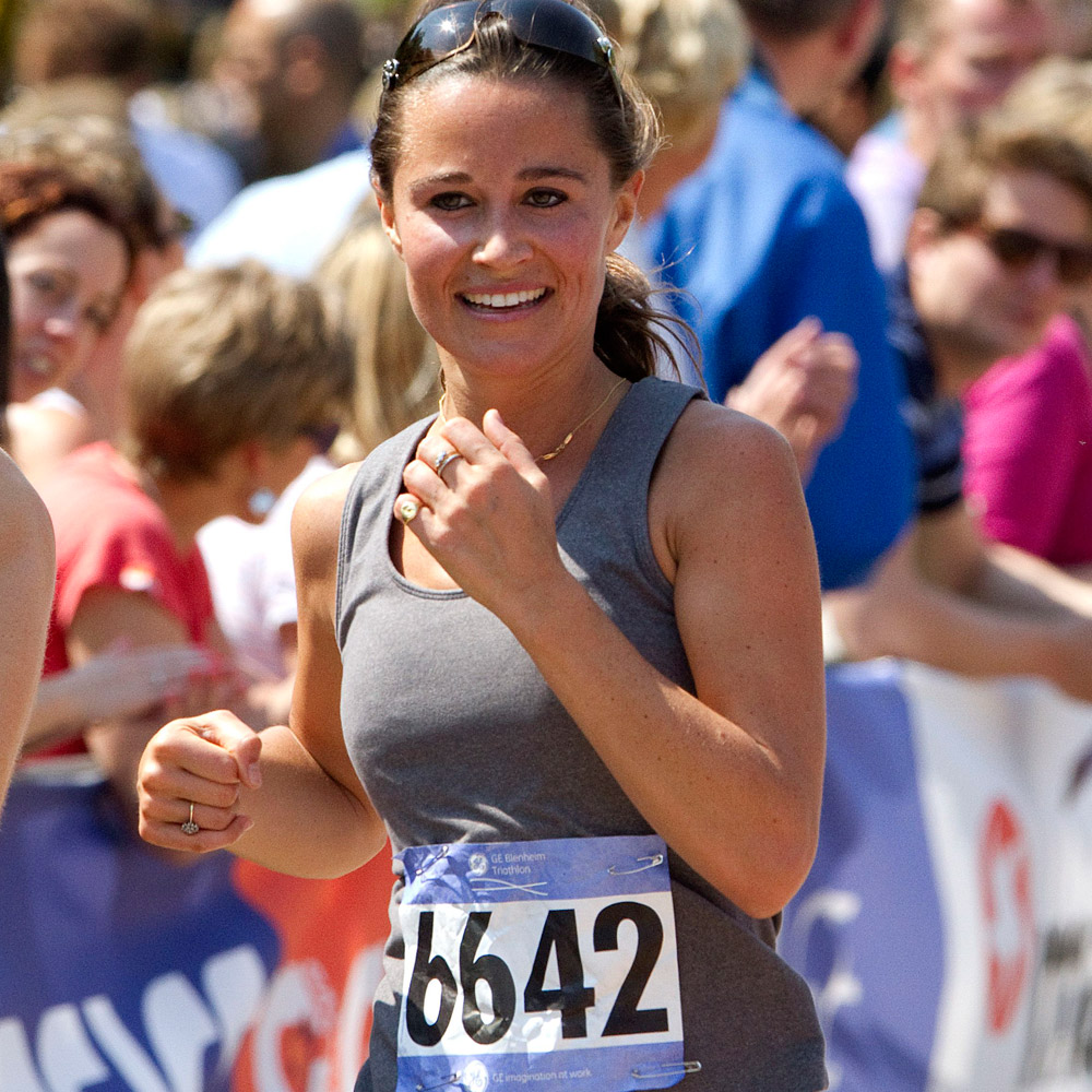 Pippa Middleton completes the GE Blenheim Triathlon at Blenheim Palace