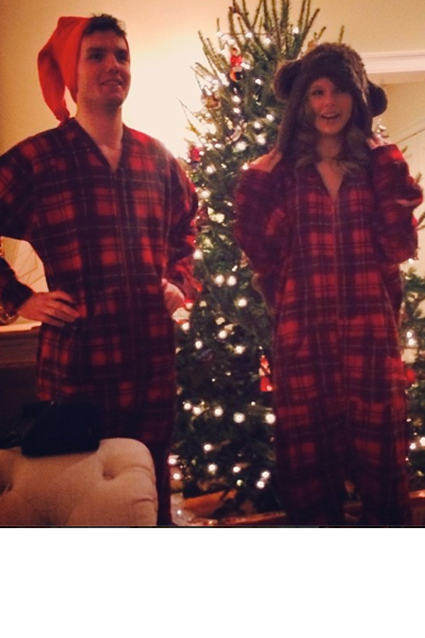 Taylor Swift and her brother at Christmas Taylor Swift and her brother at Christmas