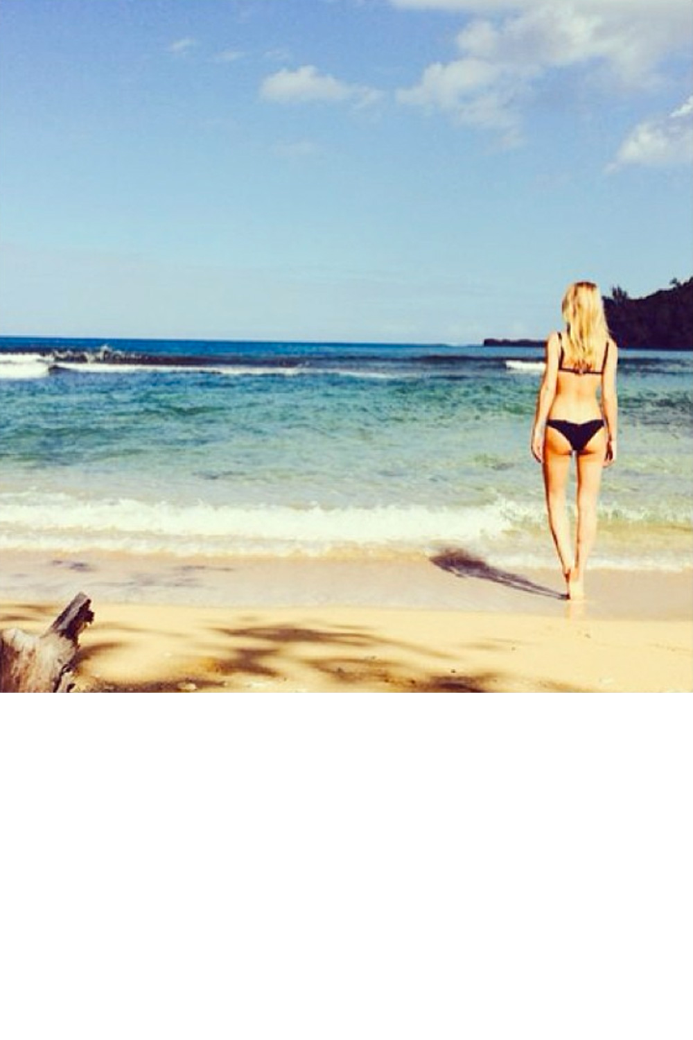 Rosie Huntington-Whiteley on a beach in Hawaii Rosie Huntington-Whiteley on a beach in Hawaii