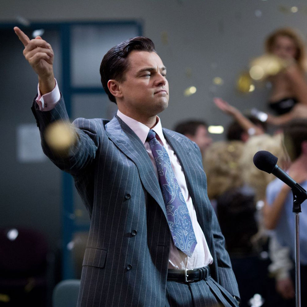Leonardo DiCaprio in The Wolf of Wall Street