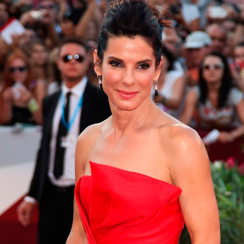 Sandra Bullock in a J Mendel dress at the Venice Film Festival 2013