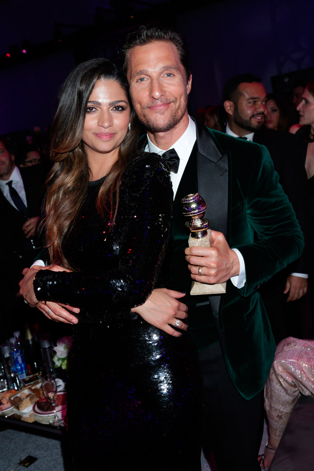 Matthew McConaughey and Camila Alves at the Golden Globes NBC Party