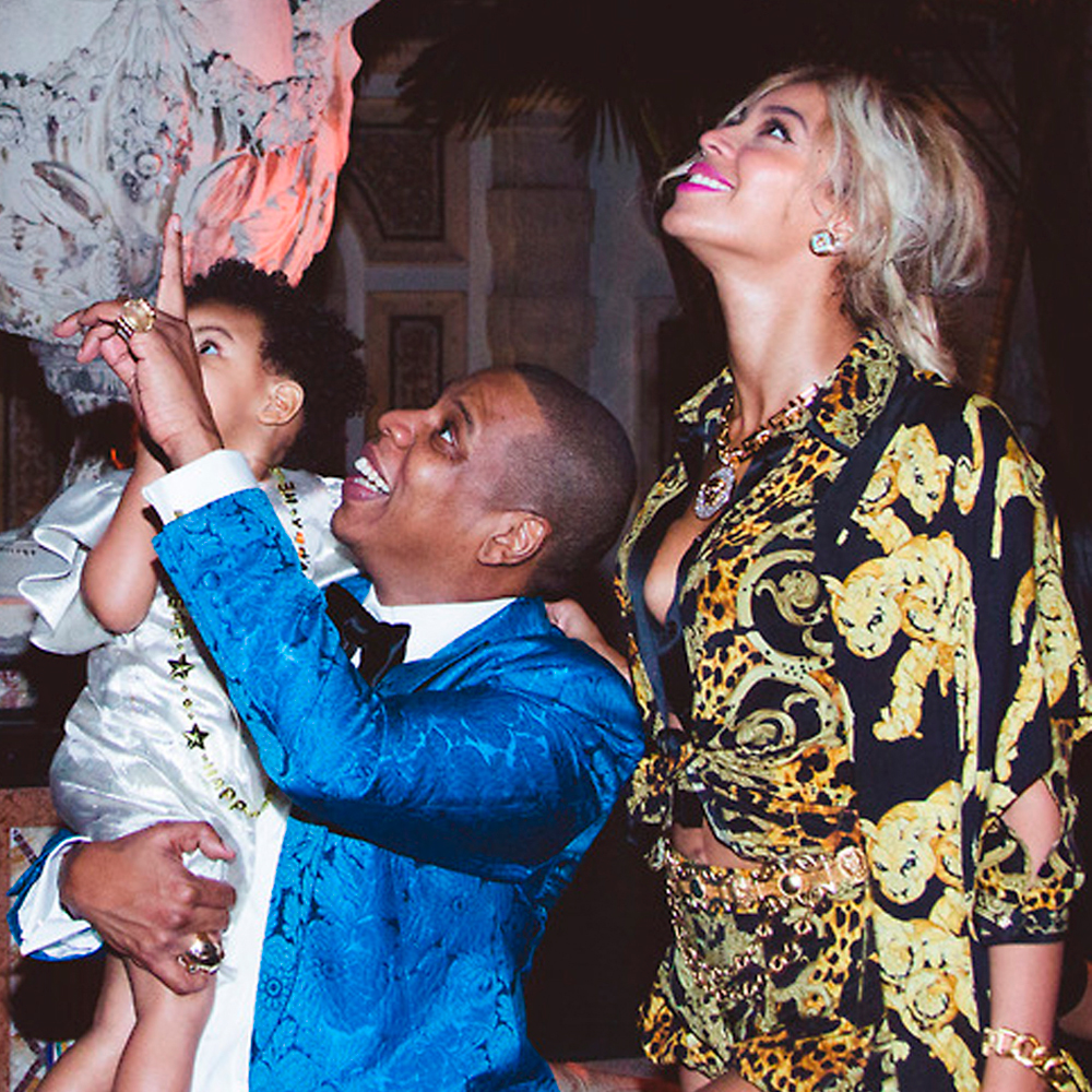 Blue Ivy, Jay-Z and Beyonce