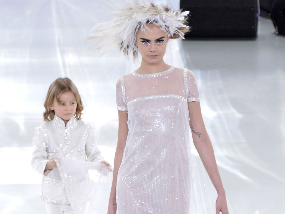 Cara Delevingne Stuns As Karl Lagerfeld's Leading Lady In Chanel Couture