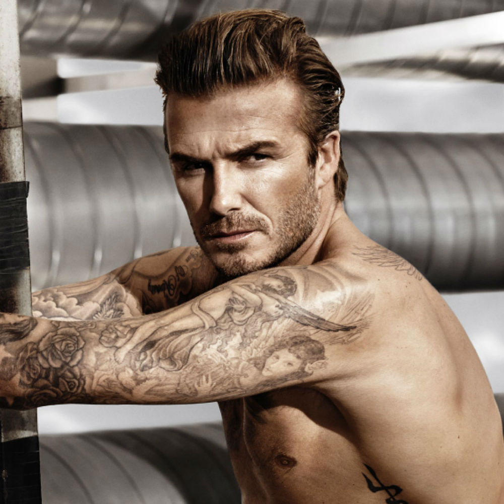 David Beckham models his new H&M Bodywear
