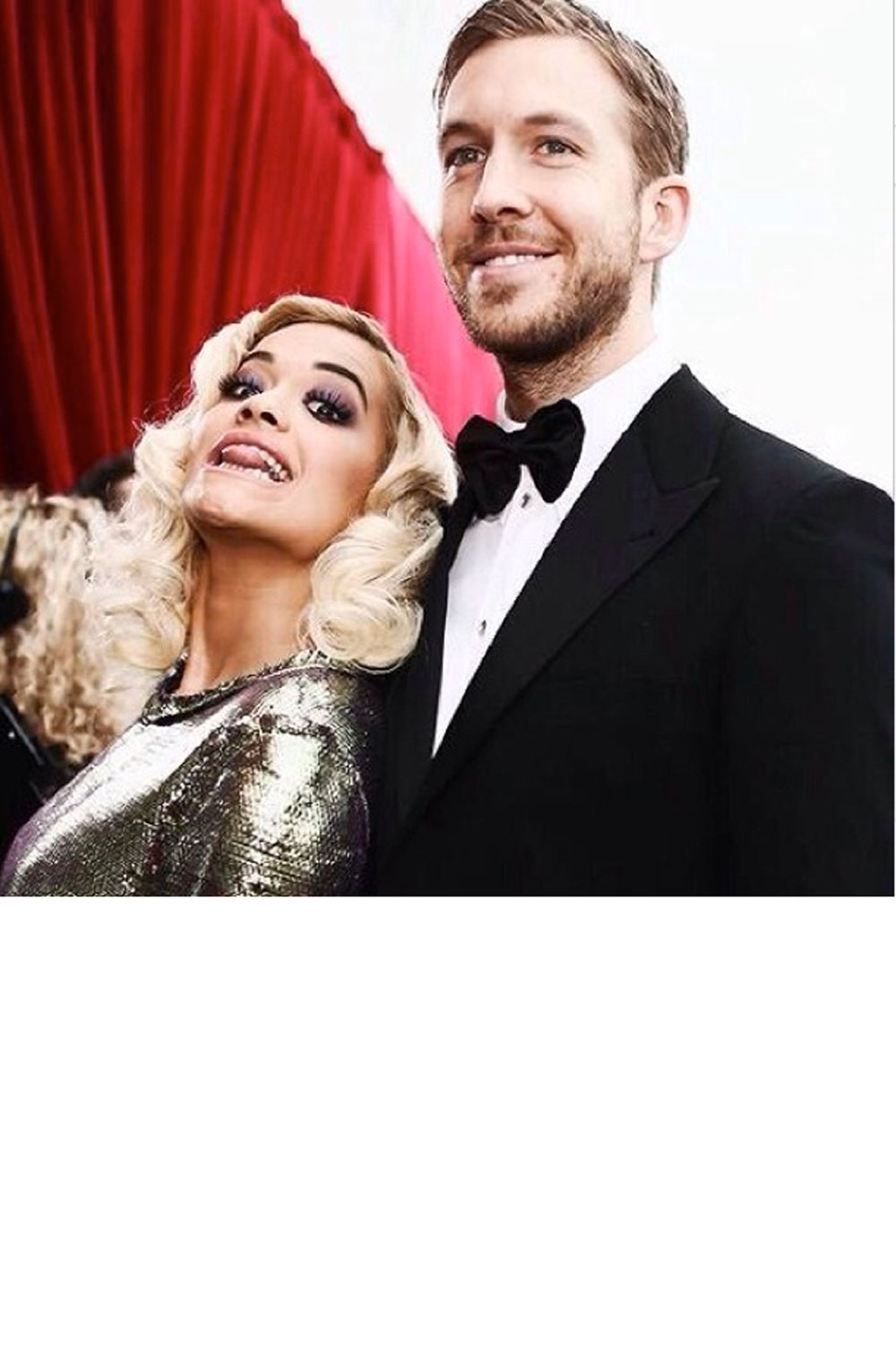 Rita Ora And Calvin Harris At The Grammys 2014 Rita Ora And Calvin Harris At The Grammys 2014