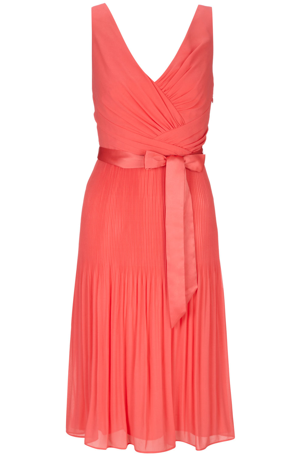 Monsoon Ville Coral Pleat Dress Monsoon Ville Coral Pleat Dress