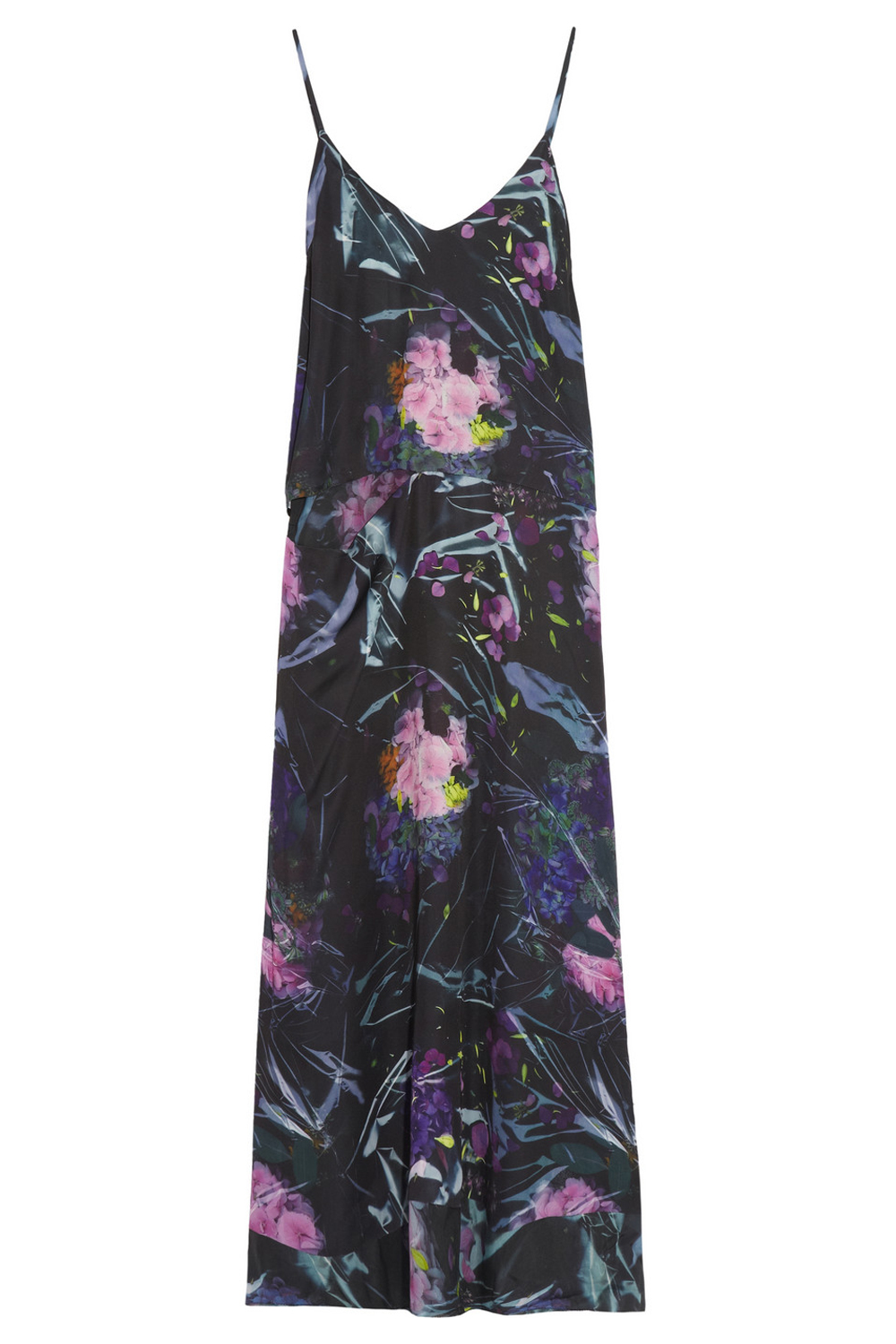 Acne Lora Bouquet Printed Satin Maxi Dress Acne Lora Bouquet Printed Satin Maxi Dress