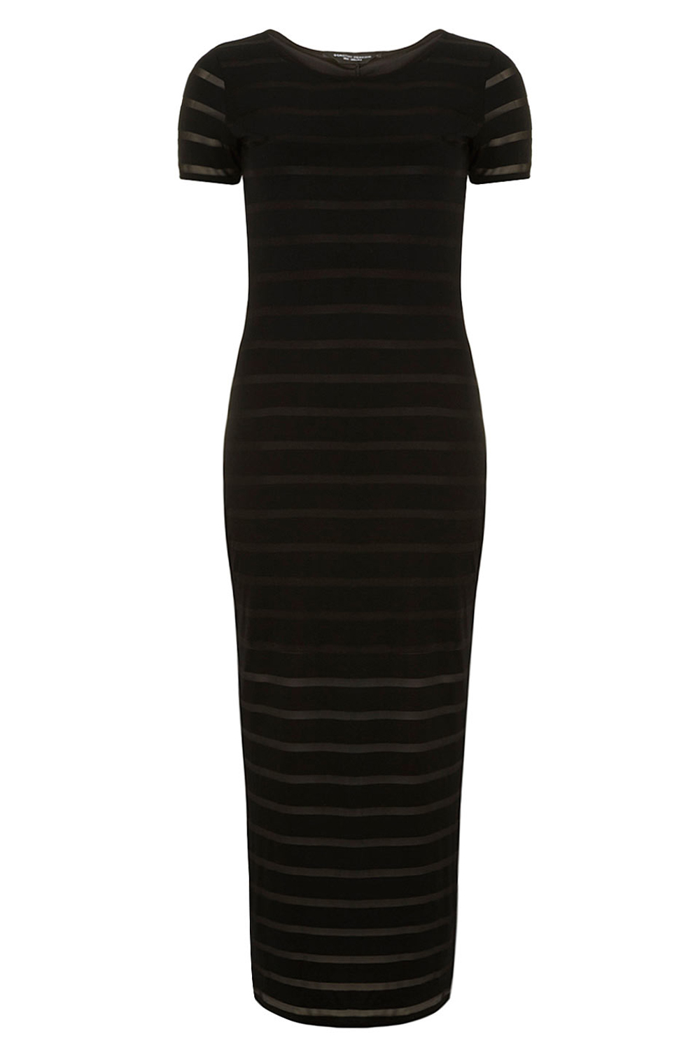 Dorothy Perkins Black Sheer Stripe Maxi Dress Dorothy Perkins Black Sheer Stripe Maxi Dress