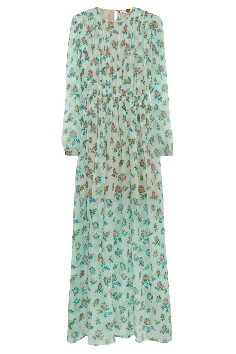 MSGM Floral Print Chiffon Maxi Dress MSGM Floral Print Chiffon Maxi Dress
