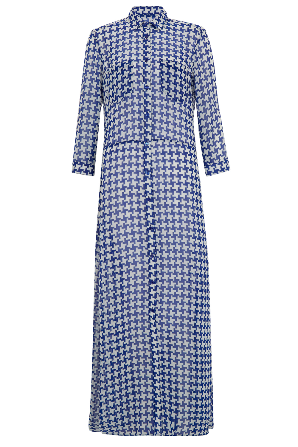 Primark Houndstooth Print Maxi Shirt Dress Primark Houndstooth Print Maxi Shirt Dress