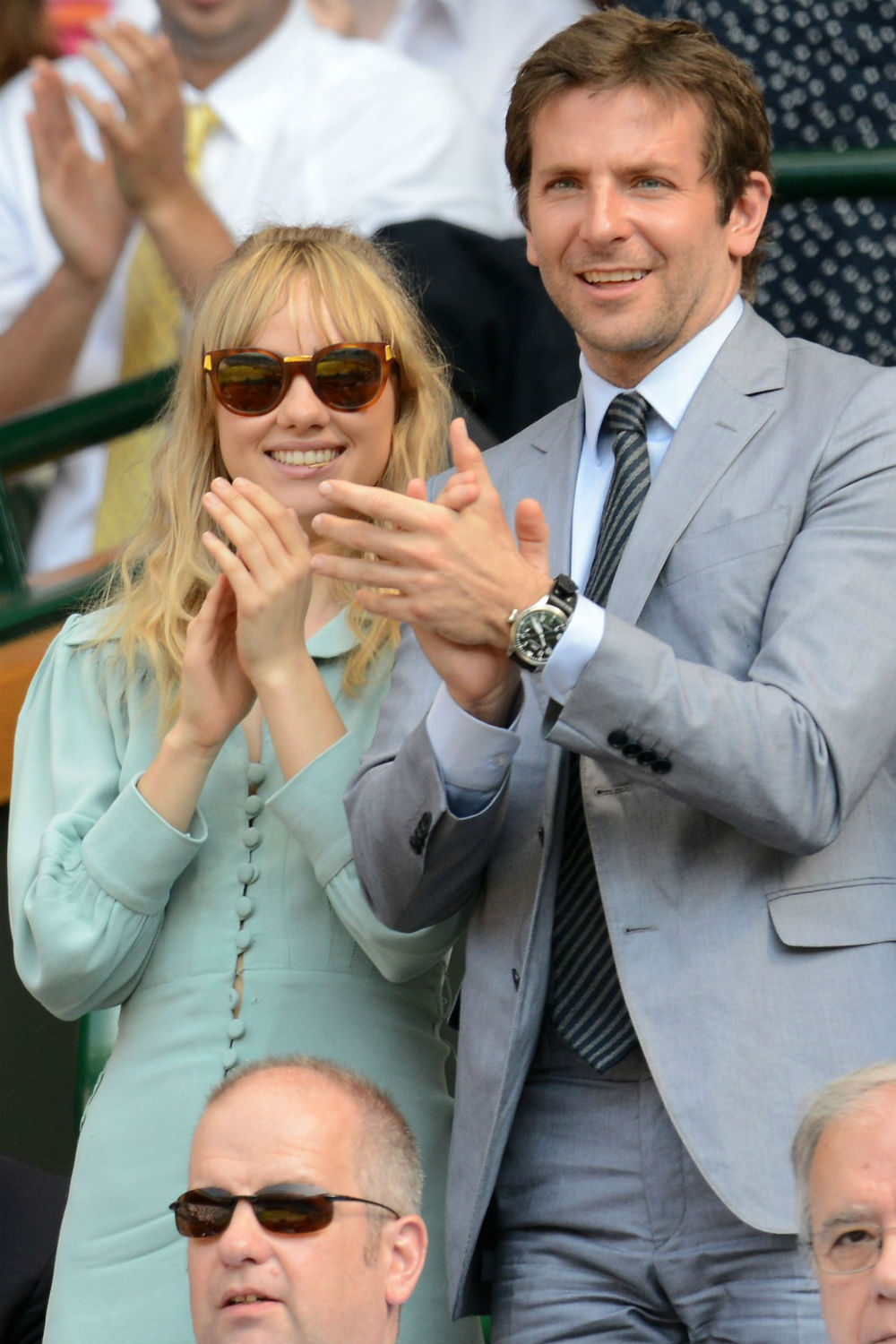 Bradley Cooper and Suki Waterhouse at Wimbledon Bradley Cooper and Suki Waterhouse at Wimbledon
